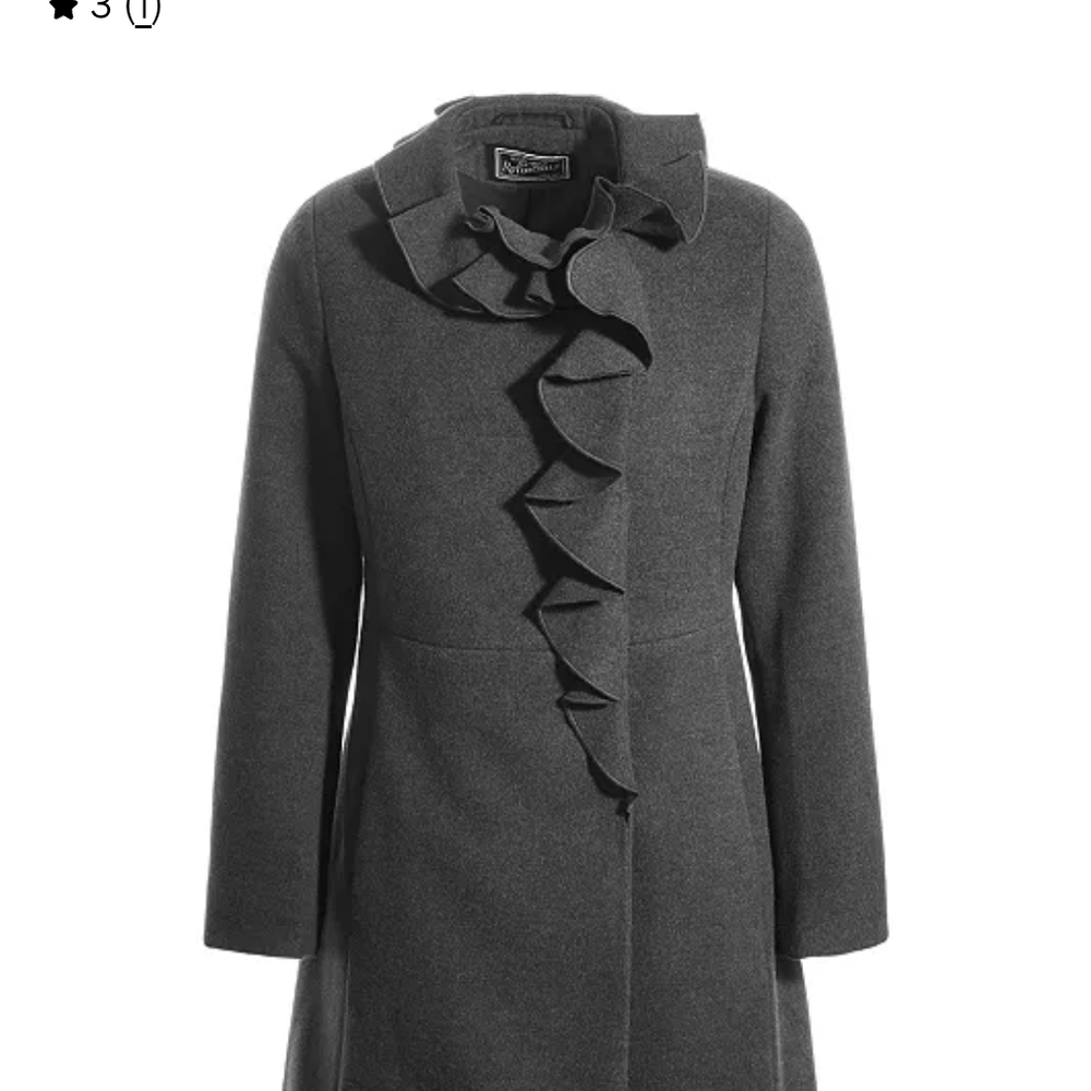 *EUC* Girls Blk Double Ruffle Coat FAB!